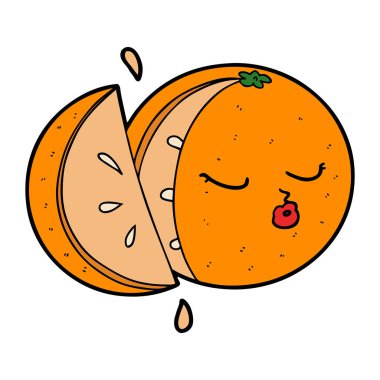 çizgi film turuncu vektör çizim