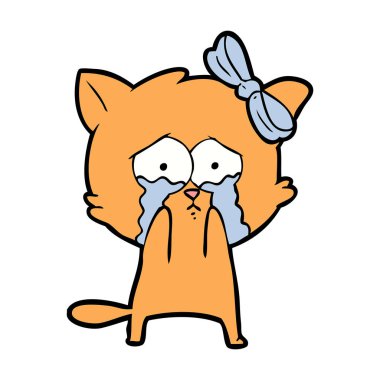 Çizgi film kedisinin vektör çizimi