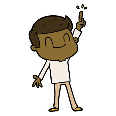 vektör çizim karikatür dostça adam