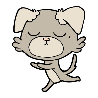 Çizgi film köpeğinin vektör çizimi