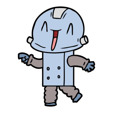 Çizgi film robotunun vektör çizimi