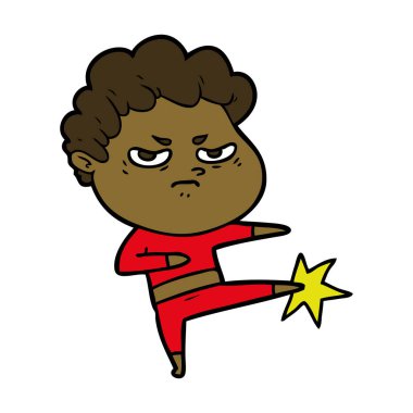 vektör çizim karikatür kızgın adam