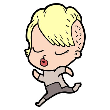 çizgi film güzel hippi kız