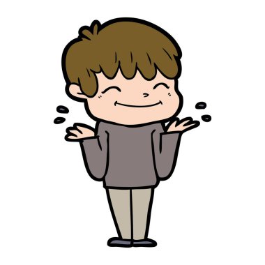 vektör çizim karikatür mutlu çocuk