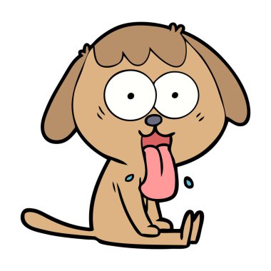 Çizgi film köpeğinin vektör çizimi