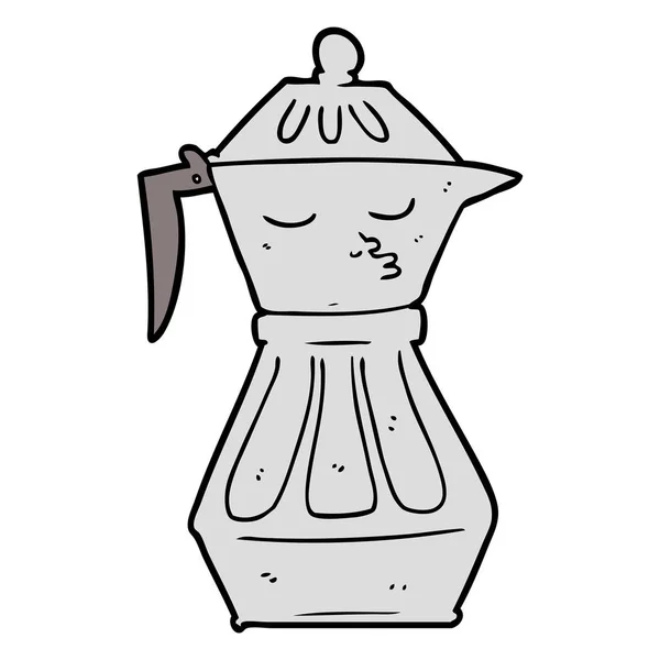 Illustration Vectorielle Cafetière Dessin Animé — Image vectorielle