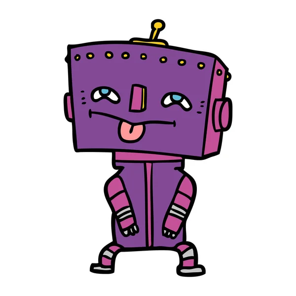 Vector Illustratie Van Cartoon Robot — Stockvector