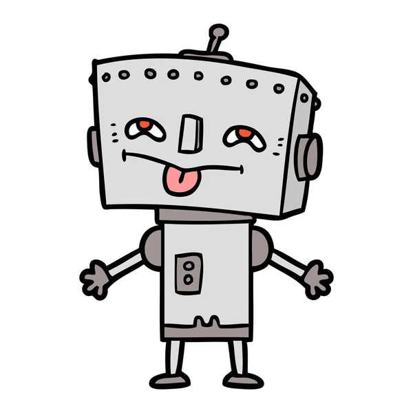 Ilustración Vectorial Del Robot Dibujos Animados — Vector de stock