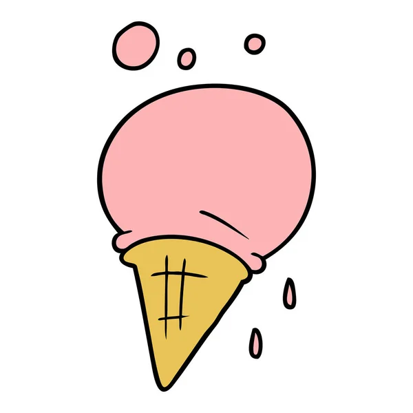 Illustrazione Vettoriale Del Gelato Del Fumetto — Vettoriale Stock