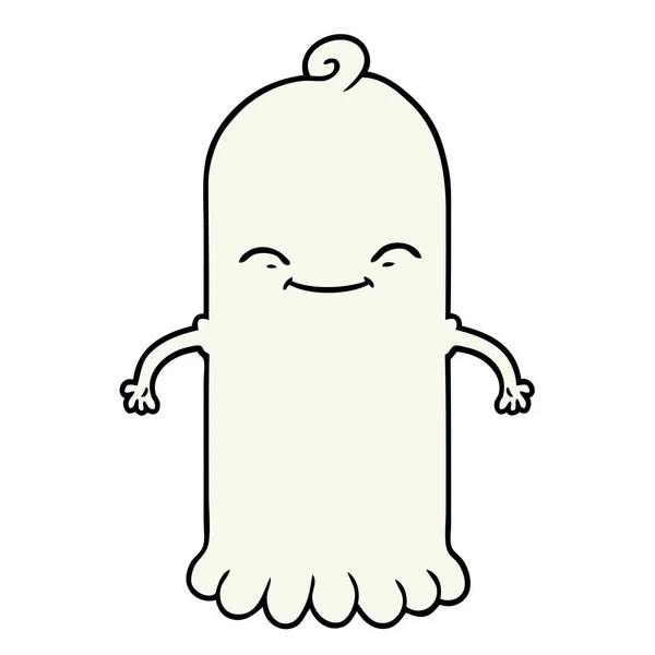 Vector Illustration Cartoon Ghost — Stock Vector