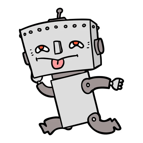 Vektorillustration Des Cartoon Roboters — Stockvektor
