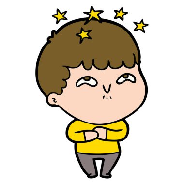 vektör çizim karikatür çocuk hayret