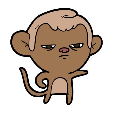 Çizgi film maymununun vektör çizimi