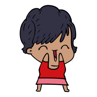  vektör çizim karikatür komik kadın