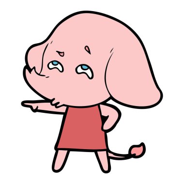 çizgi film fil hatırlamak vektör çizim