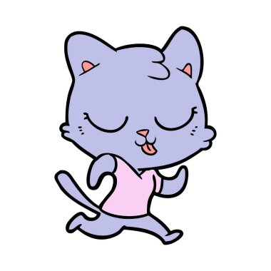 Çizgi film kedisinin vektör çizimi