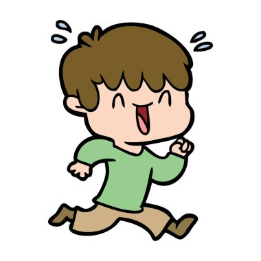  vektör çizim karikatür gülen çocuk