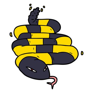 Çizgi film yılanının vektör çizimi