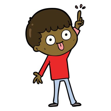  vektör çizim karikatür adam bakıyor