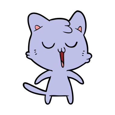  vektör çizim karikatür kedi şarkı