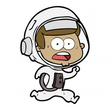 Çizgi film astronotunun vektör çizimi