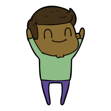 vektör çizim karikatür dostça adam