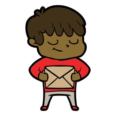 vektör çizim karikatür mutlu çocuk