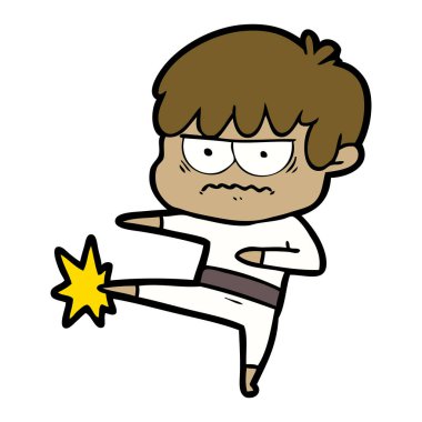 rahatsız çizgi film çocuk vektör çizim