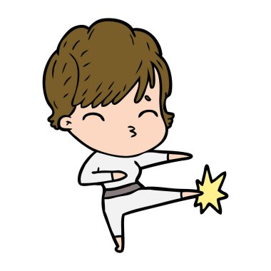 vektör çizim karikatür kadın düşünme