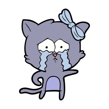 Çizgi film kedisinin vektör çizimi
