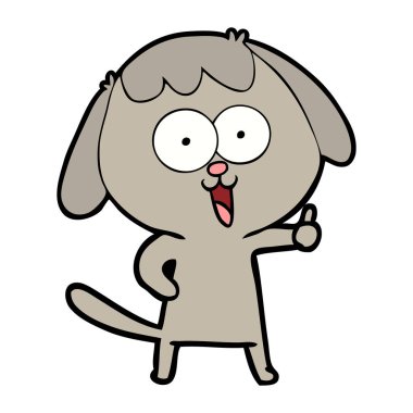 Çizgi film köpeğinin vektör çizimi