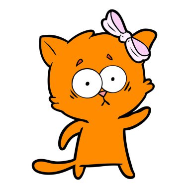 Çizgi film kedisinin vektör çizimi