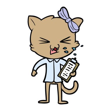 Çizgi film kedisinin vektör çizimi