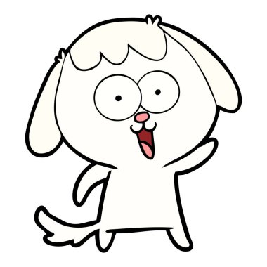 Çizgi film köpeğinin vektör çizimi