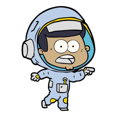 Çizgi film astronotunun vektör çizimi