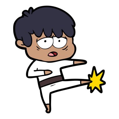 vektör çizim karikatür evlat yorgun