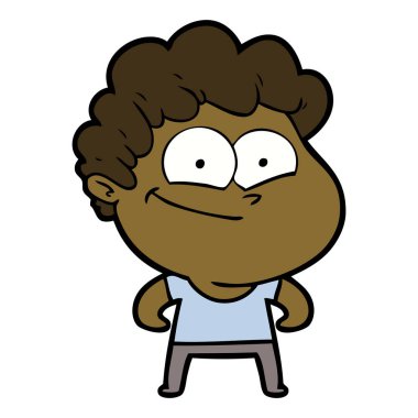 vektör çizim karikatür mutlu adam