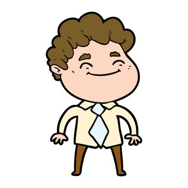 vektör çizim karikatür dostça adam