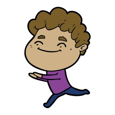 vektör çizim karikatür dostça adam