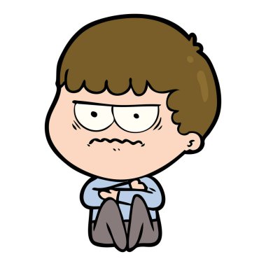 vektör çizim karikatür dostum rahatsız