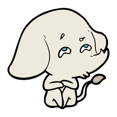 çizgi film fil hatırlamak vektör çizim