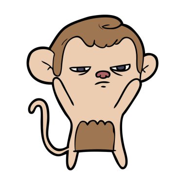 Çizgi film maymununun vektör çizimi