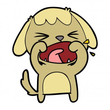 sevimli çizgi köpek havlıyor