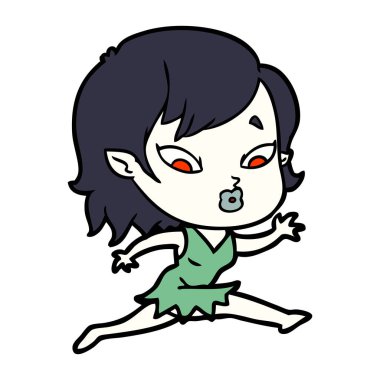 sevimli çizgi vampir kız