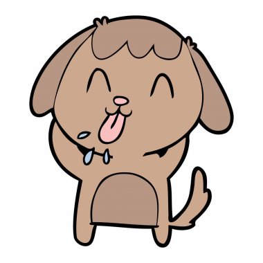 Çizgi film köpeğinin vektör çizimi