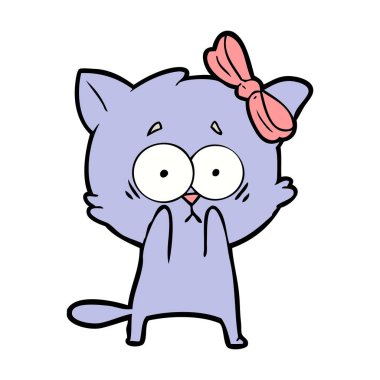 Çizgi film kedisinin vektör çizimi