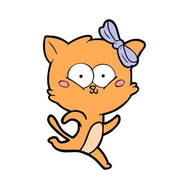 Çizgi film kedisinin vektör çizimi