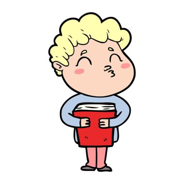 surat asmayı çizgi film adam vektör çizim