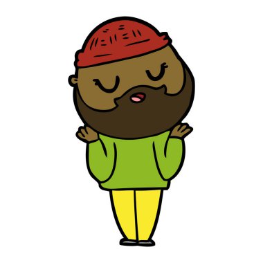 Sakallı sevimli çizgi adam