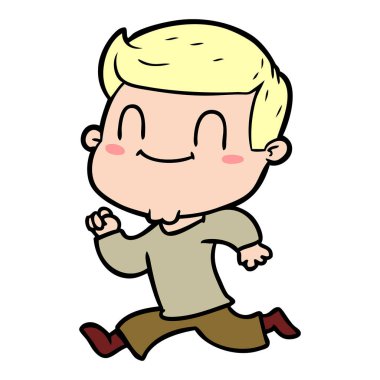 vektör çizim karikatür dostça adam